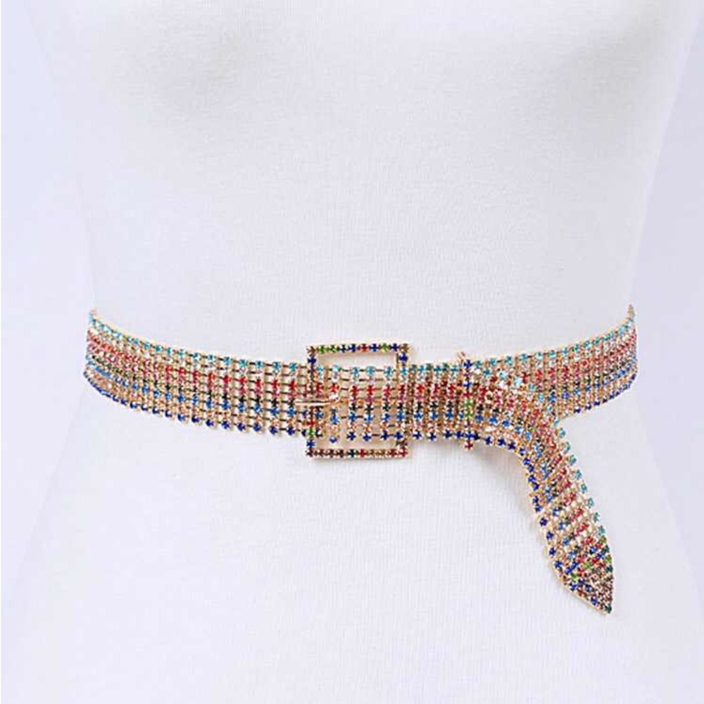 Multicolor Crystal Belt